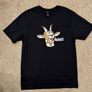 Screaming Goat Graphic Black T-Shirt Medium